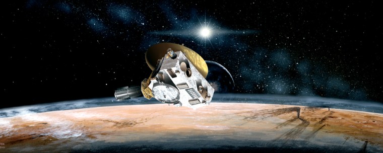 NASA's New Horizons probe, shown in this artist's conception, will require at least nine years to reach Pluto.