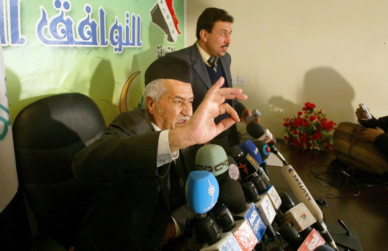 Adnan Dulaimi, the leader of the Iraqi P