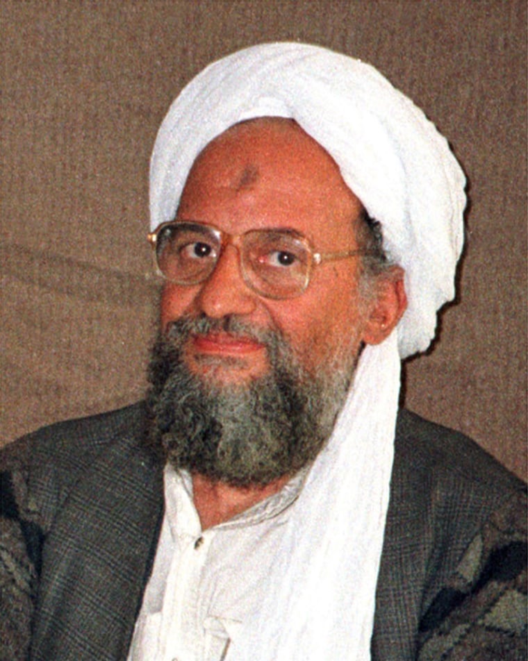 File photo of Al Qaeda's top strategist and second-in-command Ayman al-Zawahri