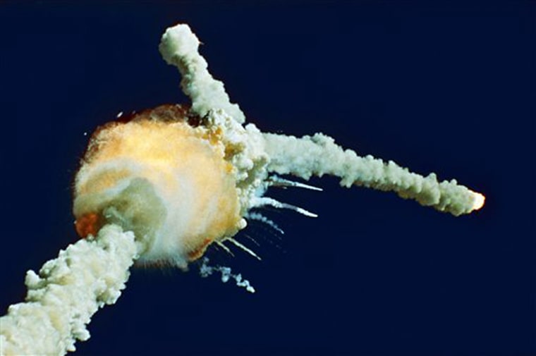 All seven crew members died in the Challenger tragedy, which was blamed on faulty O-rings in the shuttle's booster rockets.