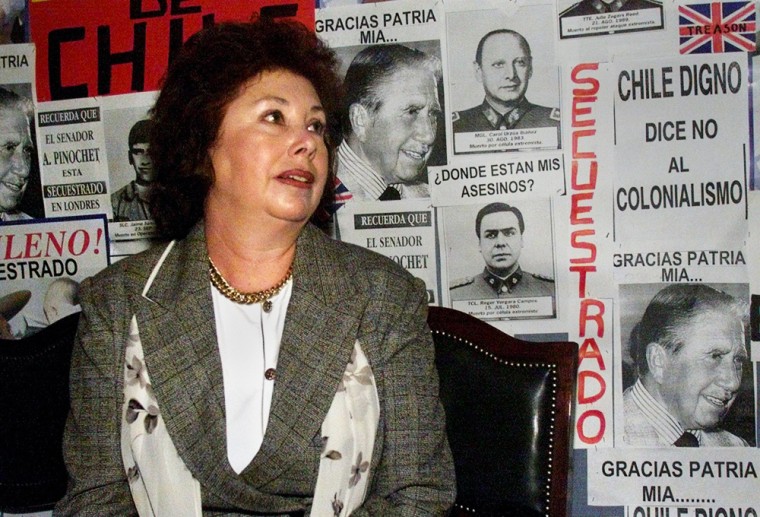 File photo of Lucia Pinochet, daughter of former Chilean dictator Augusto Pinochet