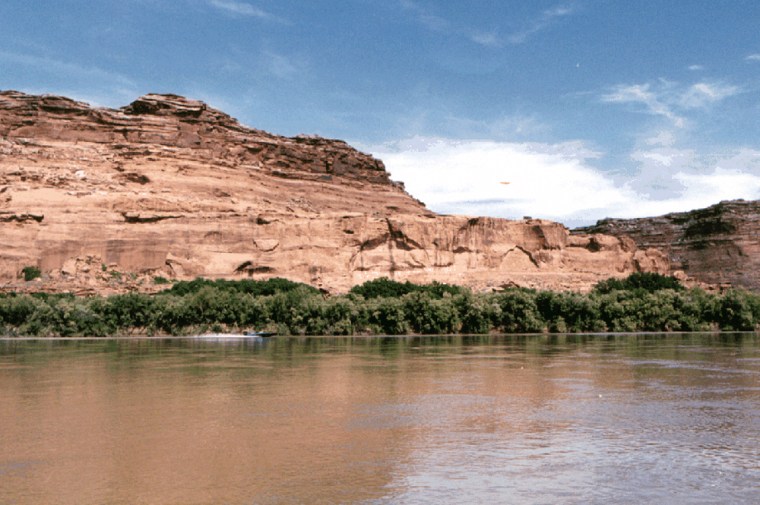 Green River in Labyrinth Canyon, a popular stop for river runners
