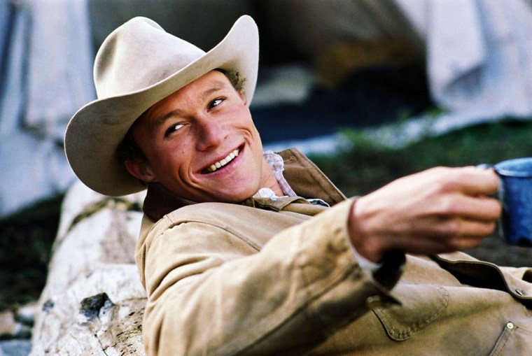 Publicity picture of actor Ledger in a scene from 'Brokeback Mountain'
