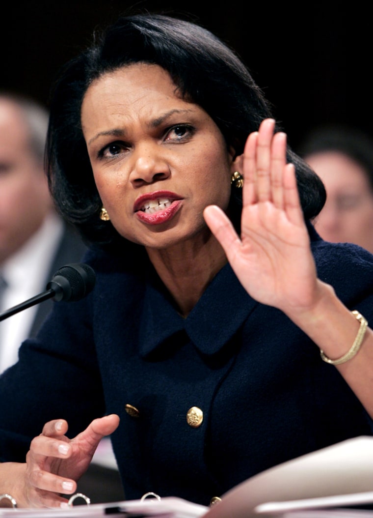 US Secretary of State Rice testifies before Senate Foreign Relations Committee