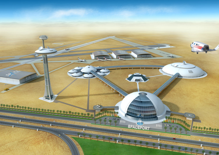 This computer rendition made available Friday, Feb. 17, 2006 by Space Adventures, Ltd., shows the company's plans for a $265 million commercial spaceport in the United Arab Emirates.  The commercial spaceport would be based in Ras Al-Khaimah near the southern end of the Persian Gulf, and the UAE government has made an initial investment of $30 million, the Arlington, Va.-based company said in a statement, Friday, Feb. 17, 2006. (AP Photo/PR Newswire, Space Adventures, Ltd.)
