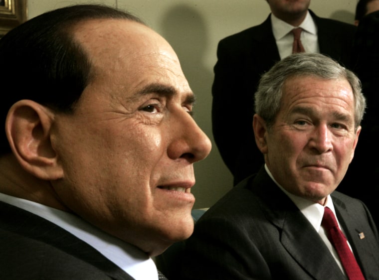 US President George W. Bush and Italian