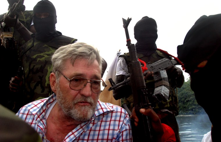 US hostage Hawkins is held captive with militants in the volatile creeks of the Niger delta