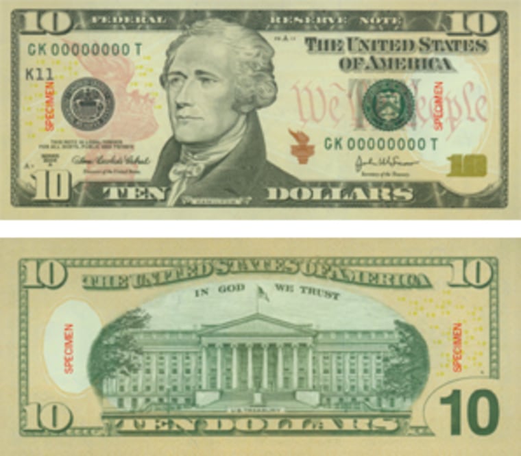 A new, more colorful $10 bill in shades of orange, yellow and red, will hit registers in next few days.