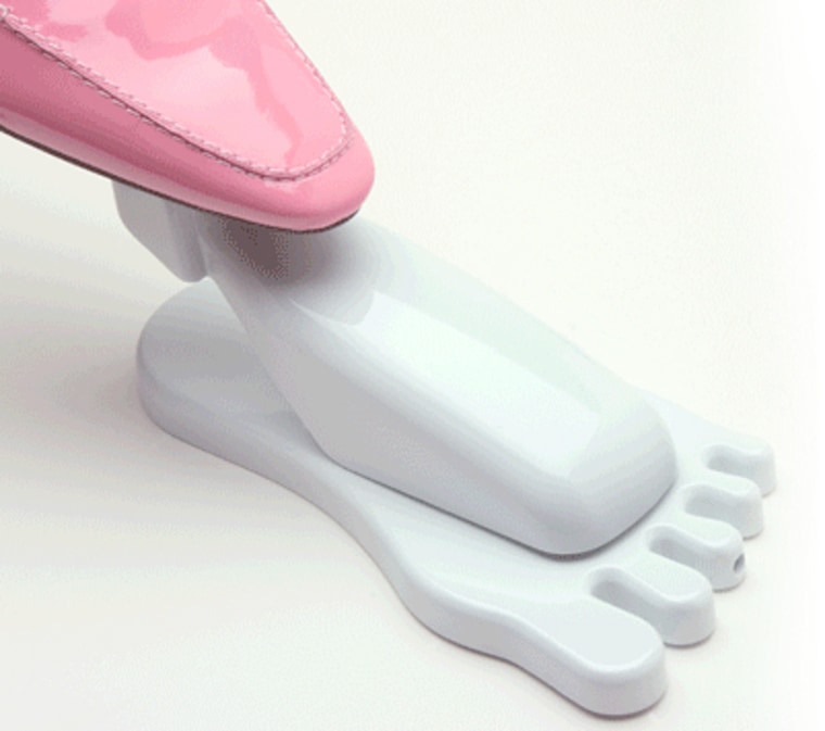 The Foot Flush keeps your hands away from germs, but it's not clear if it comes with a "jiggle" function.