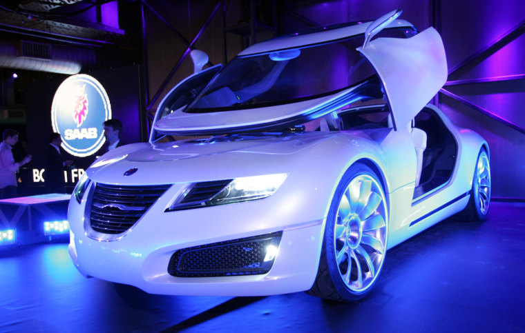 SAAB Aero X concept car makes its North American debut at a SAAB-sponsored party in New York