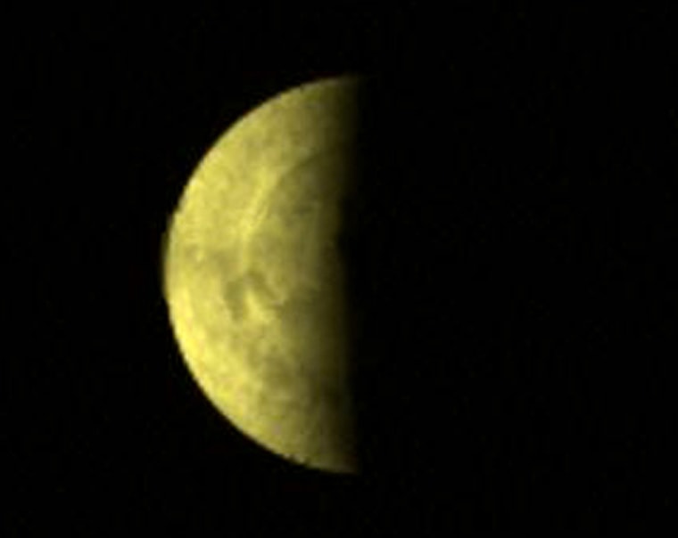 False-colour view of Venus' south pole