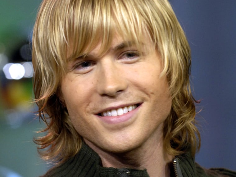 Musician Ashley Parker Angel appears on stage during MTV's 'Total Request Live.'