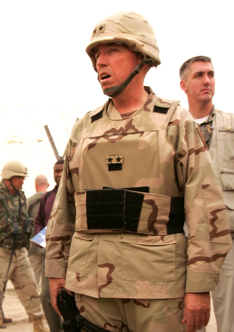 Maj. Gen. Geoffrey Miller, seen in Baghdad in May 2004.