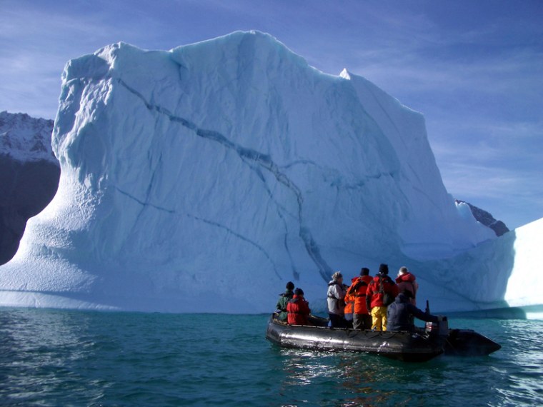 Getting up close and personal with a glacier is an extremely popular ecotourist activity.