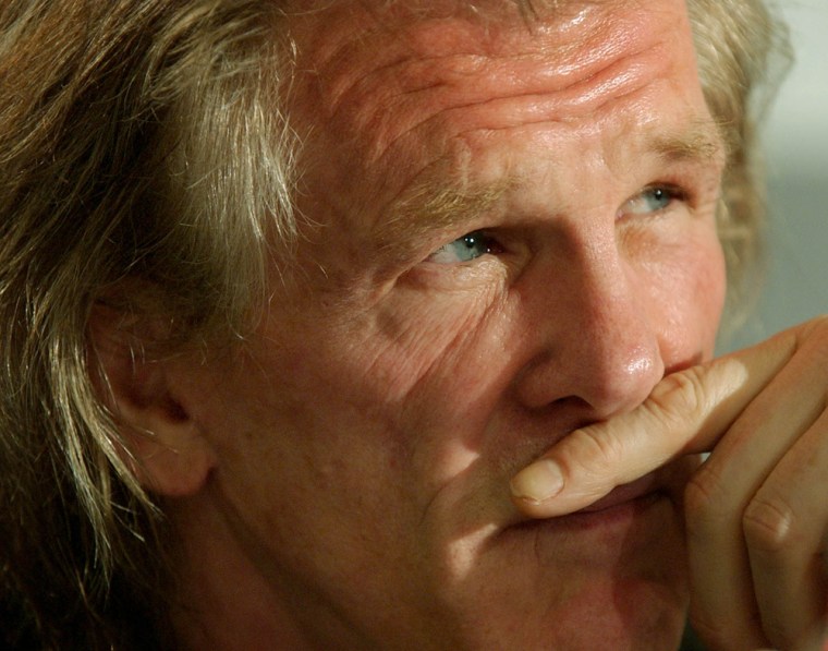US actor Nick Nolte listens to a reporter's questi