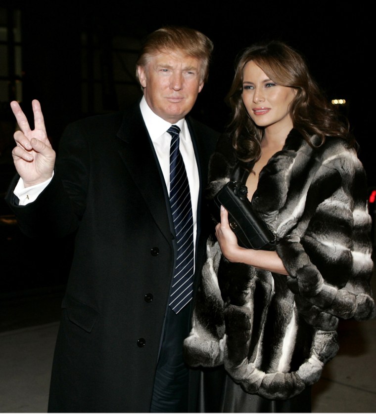 File photo of Donald Trump and his wife Melania in New York