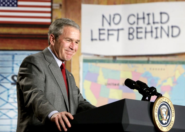 US President Bush speaks about education at school in Maryland