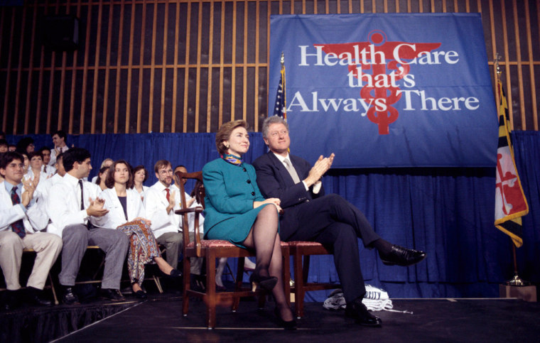 President and Hillary Clinton Attending a Conference