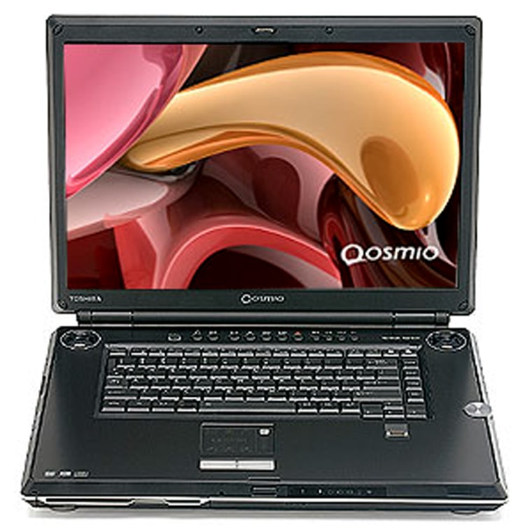 The $3,000 Toshiba laptop sports 17-inch-wide screens that can display images in 1080p high-definition format. 