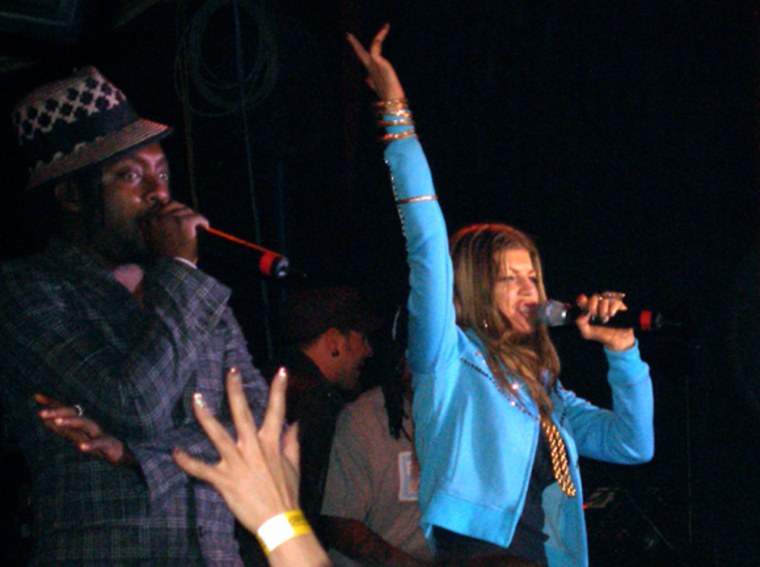 The Black Eyed Peas perform at Nintendo’s pre-E3 party in Hollywood, Tuesday night.