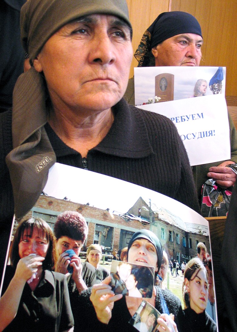 Relatives of victims of the Beslan schoo