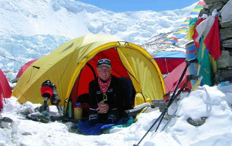 A photo taken 28 April on Mount Everest