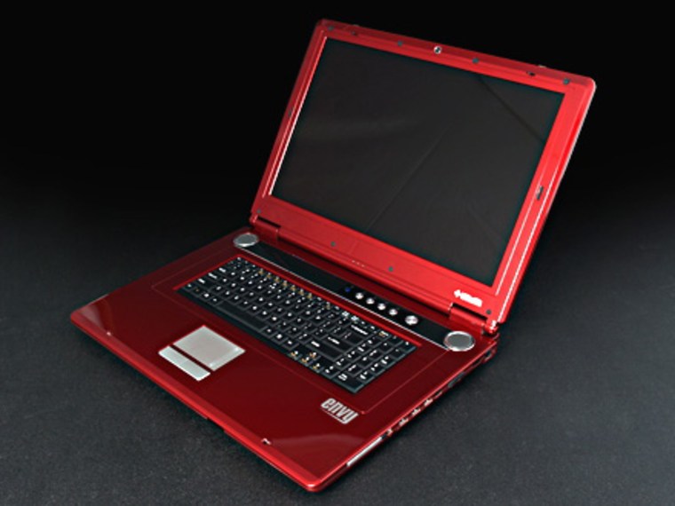 VoodooPC's ENVY u:909 has all the technical bells and whistles — but users can also choose from over 20 paint jobs, including "infineon red," shown here.