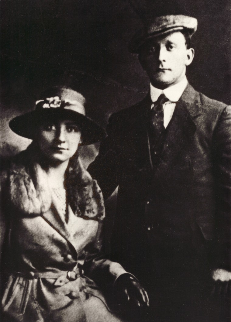 This photo, provided by Associated Press writer Matt Crenson, shows Crenson's great grandfather, Gus Crenson, with his wife, Lillian, on their wedding day in 1919 in Liverpool, England. Genetic tests on Matt indicate that both Gus and Matt may have Jewish ancestry. 