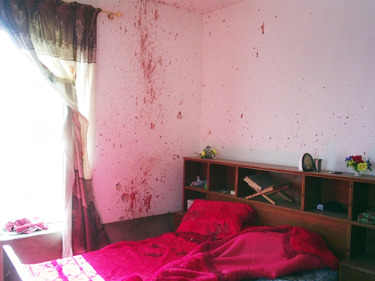 This image purportedly shows a room where some of the Haditha civilians died. A lawyer representing several of the families of victims provided the photo to media.