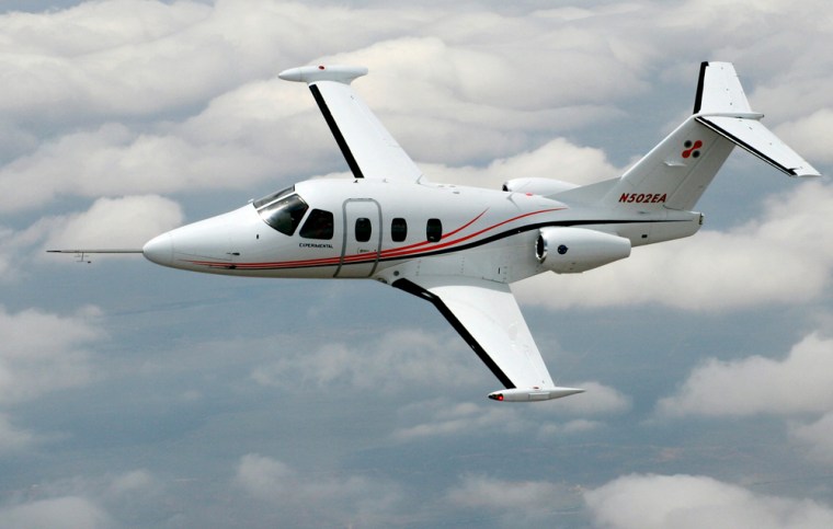 The Eclipse 500, from Eclipse Aviation, is one variey of "microjet" -- small, speedy, cheap jets -- set to hit the market this year.