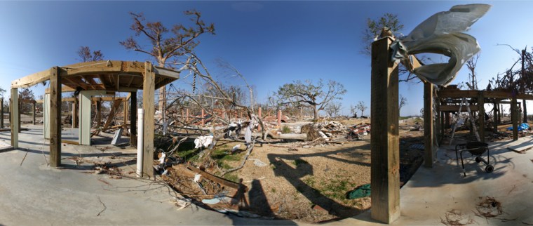 As Gulf Coast residents anxiously watch hurricane season unfold, they are still struggling to rebuild from last year's devastation by Hurricane Katrina, which caused widespread damage like this in Waveland, Miss.