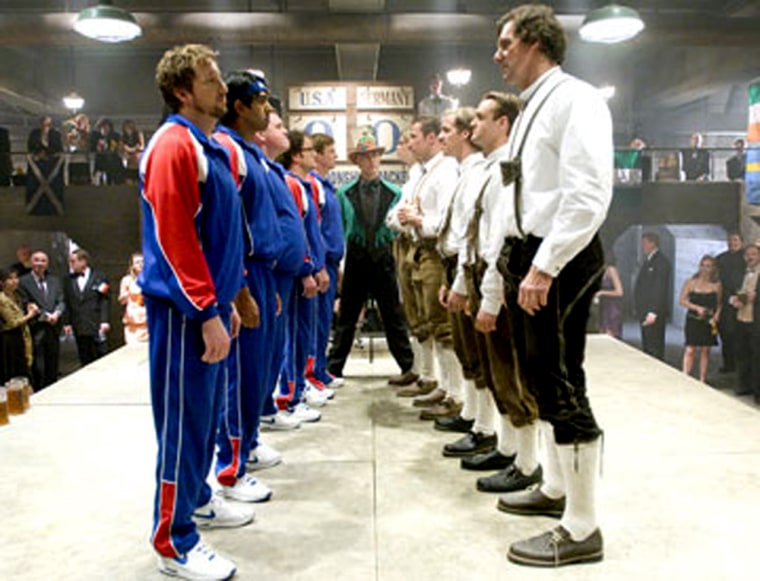 The American and German teams face off in Warner Bros. Pictures' Beerfest - 2006