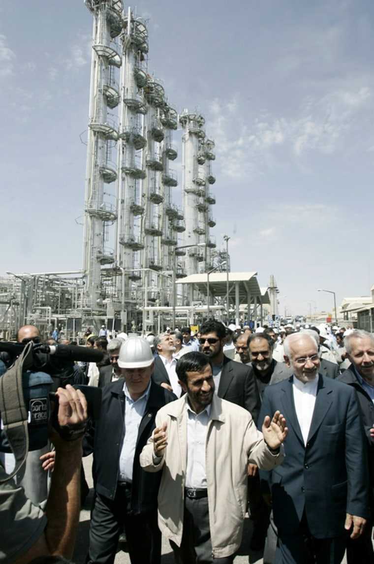 President Mahmoud Ahmadinejad attends inauguration of Arak Heavy Water Project, southwest of Tehran