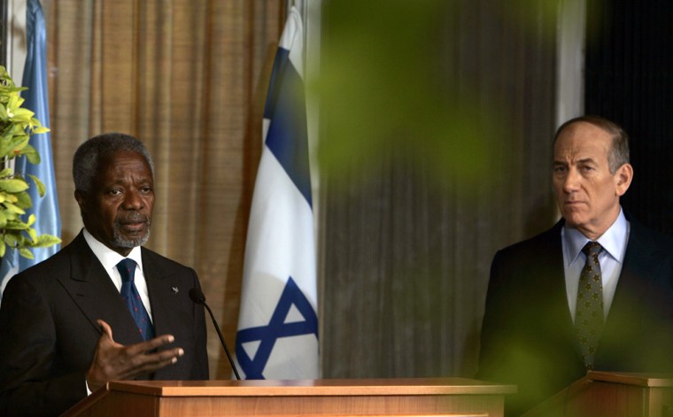 Kofi Annan Makes Visit To Israel