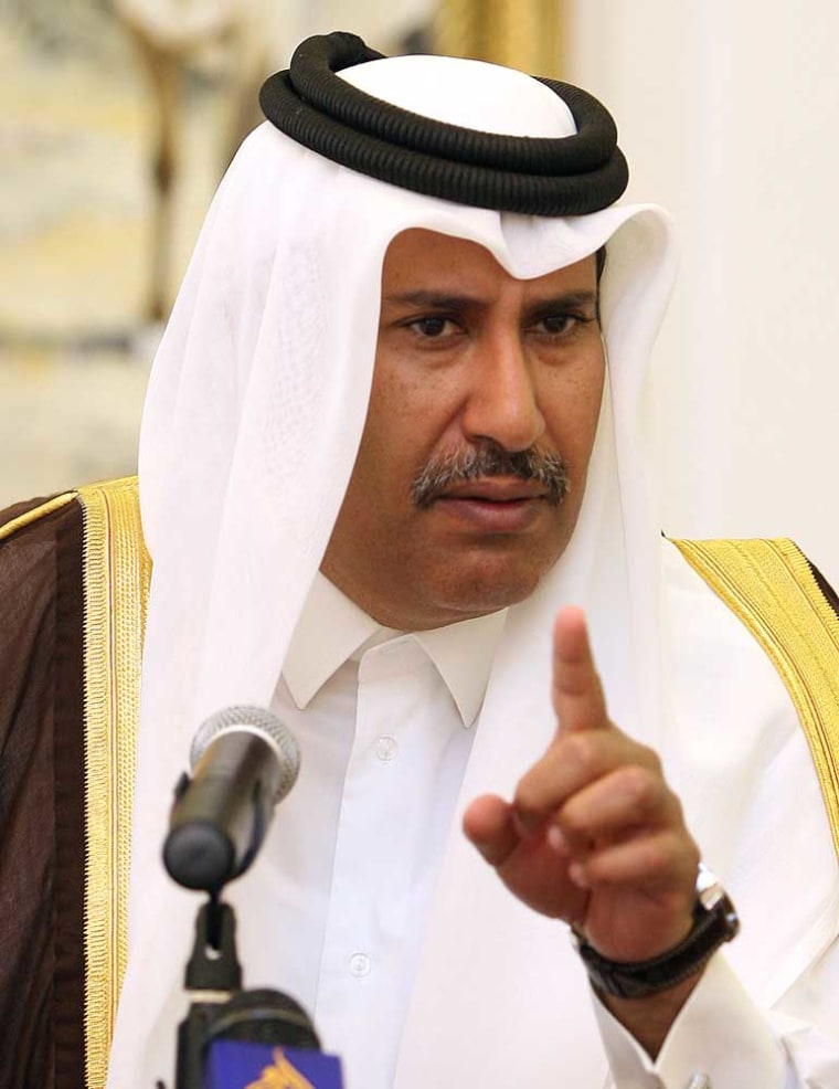 Qatari Minister of Foreign Affairs Sheikh Hamad bin Jassim bin Jabr al-Thani