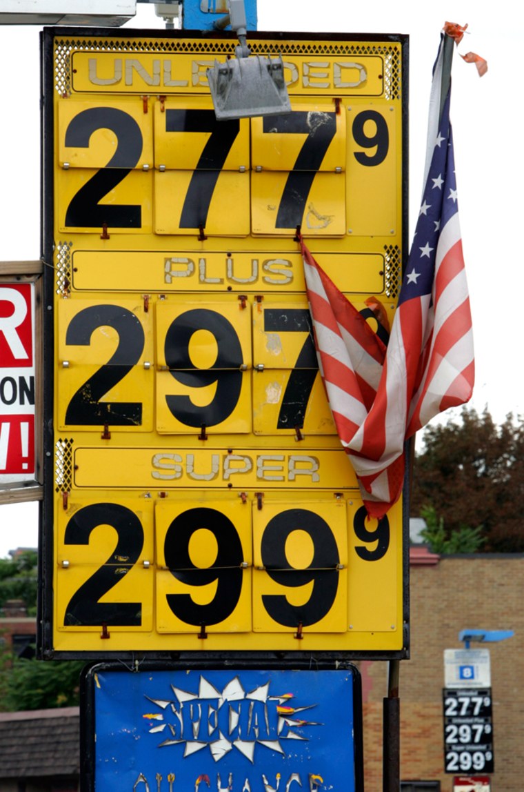 Gas prices have fallen below $3 a gallon in many parts of the country including this gas station in Medford, Mass.