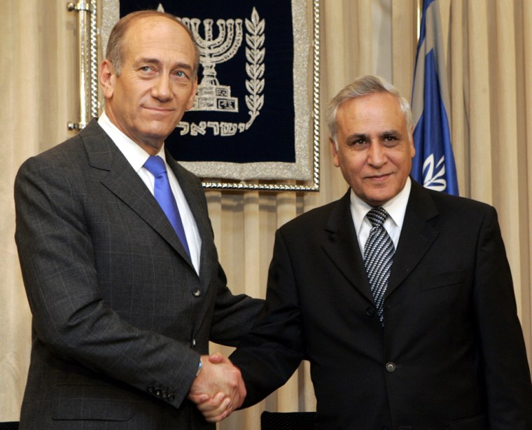 Moshe Katsav, Ehud Olmert