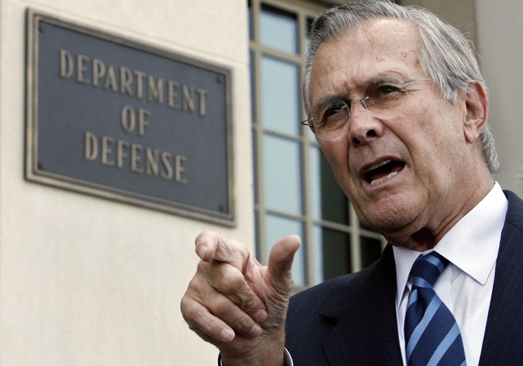 Rumsfeld Welcomes Iraqi Deputy President Adil Abd Al-Mahd To The Pentagon