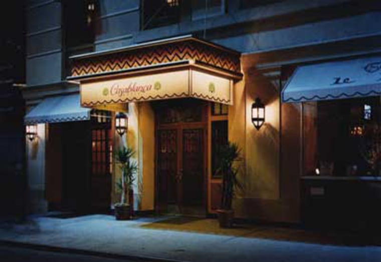 The 48-room Casablanca Hotel in Times Square features a Moroccan decor complemented by Rick's Cafe, named for the resaurant in the classic 1942 film featuring Humphrey Bogart.