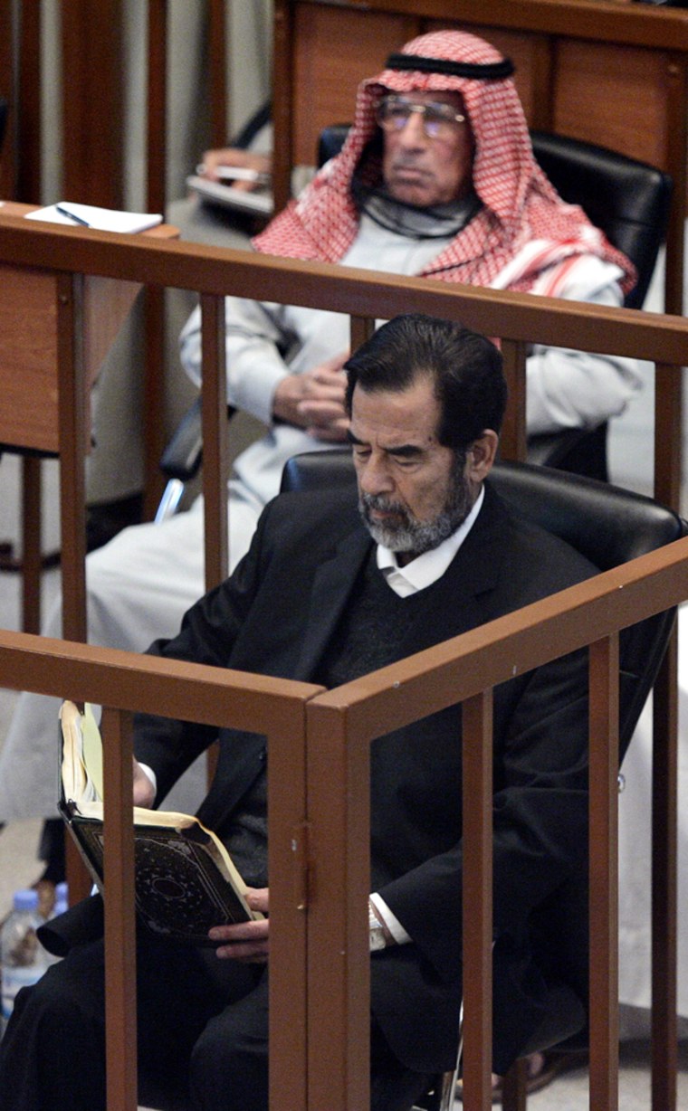 Ousted Iraqi president Saddam Hussein re
