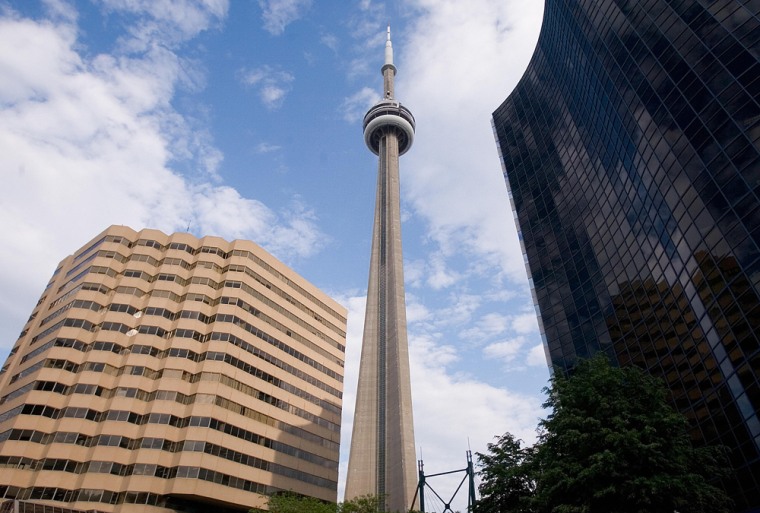 View of the CN Tower, one of the world's
