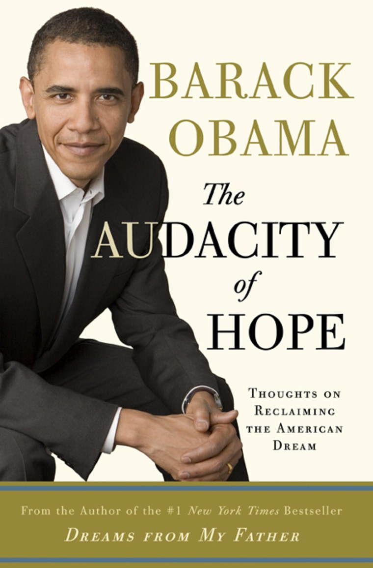 Image: Book cover for \"The audacity of hope\" by Barack Obama