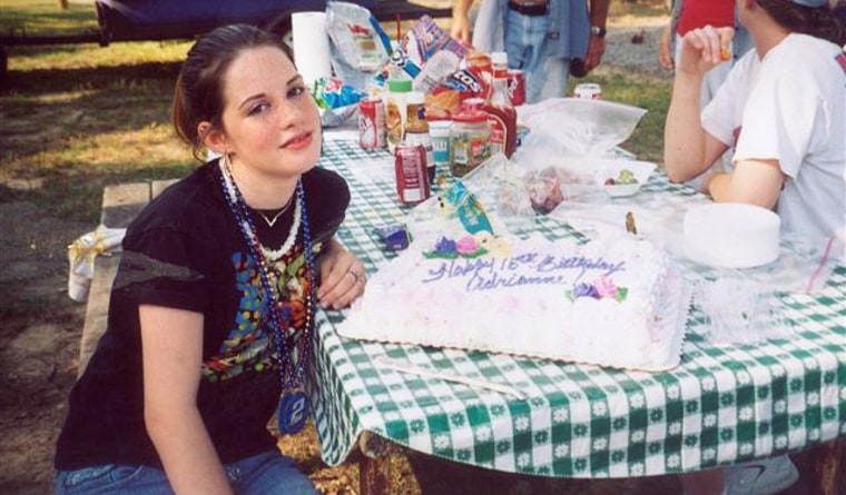 16-year-old Adrianne Reynolds on her birthday.