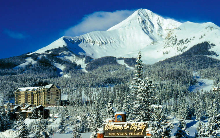 A tram from the top of Lone Peak, seen in the background and the highest mountaintop at Big Sky Resort in Big Sky, Mont., will take skiiers to 212 acres of open bowl ski terrain that the resort has added to its property.
