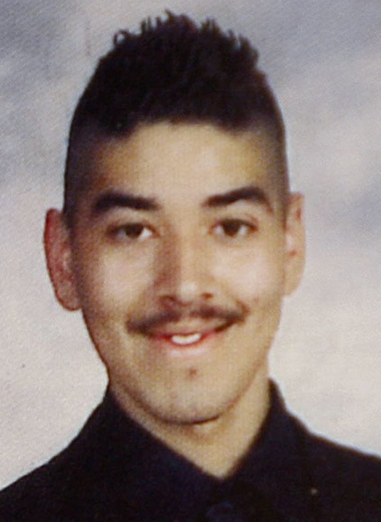 ** FILE ** Pablo Cerda, 23, a member of the U.S. Forest Service Engine Crew 57, is shown in this 2001 Los Amigos High School yearbook photo. Cerda died Tuesday, Oct. 31, 2006 of burns suffered when his engine crew was overrun by the arson-set Esperanza wildfire in Southern California last week, authorities said late Tuesday. Cerda, 23, of Fountain Valley died at 5:08 p.m. at Arrowhead Regional Medical Center in Colton, said Jeanne Wade Evans, the San Bernardino National Forest supervisor, at a press conference outside the hospital.  (AP Photo/Los Amigos High School yearbookvia The Press-Enterprise) ** NO SALES, MAGS OUT, MANDATORY CREDIT **