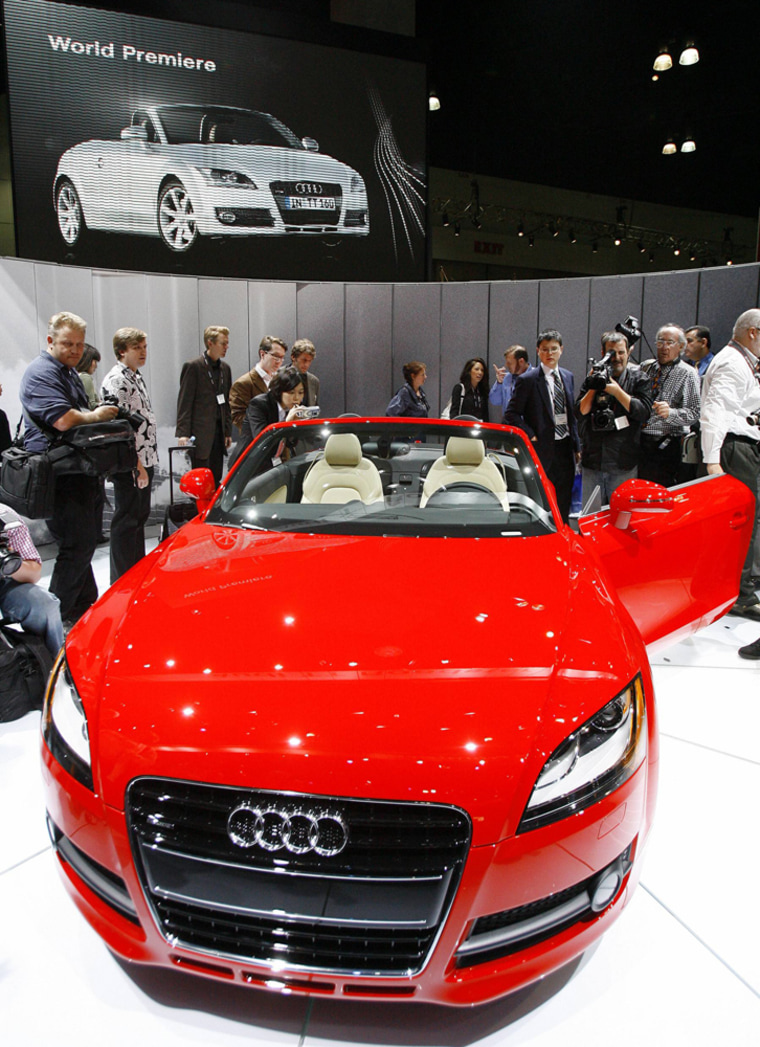 The new Audi TT Roadster is presented at the 2007 Los Angeles Auto Show in Los Angeles