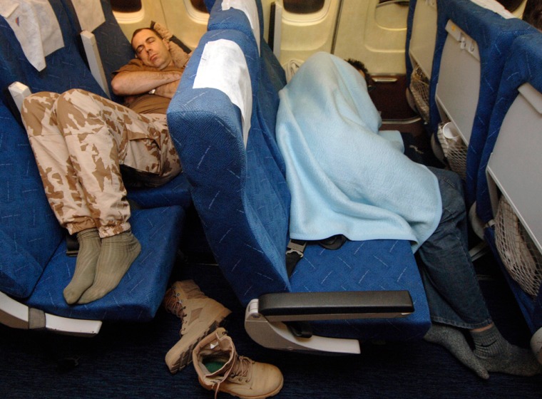 Dressing comfortably is important when taking a long-haul flight, but columnist James Wysons suggests delaying a nap for as long as possible.