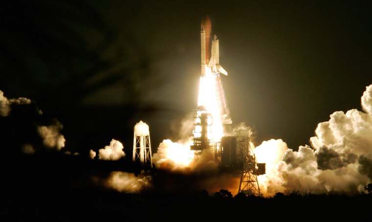 Discovery lifts off from NASA's Kennedy Space Center on Saturday.