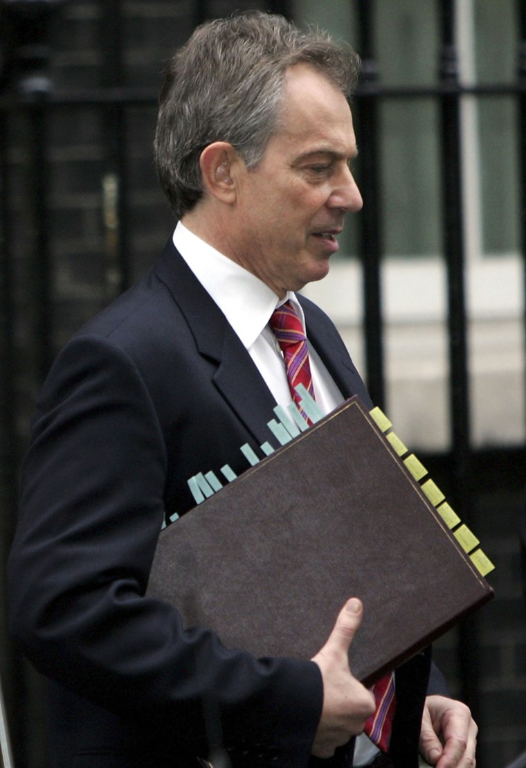 Tony Blair Departs From Downing Street