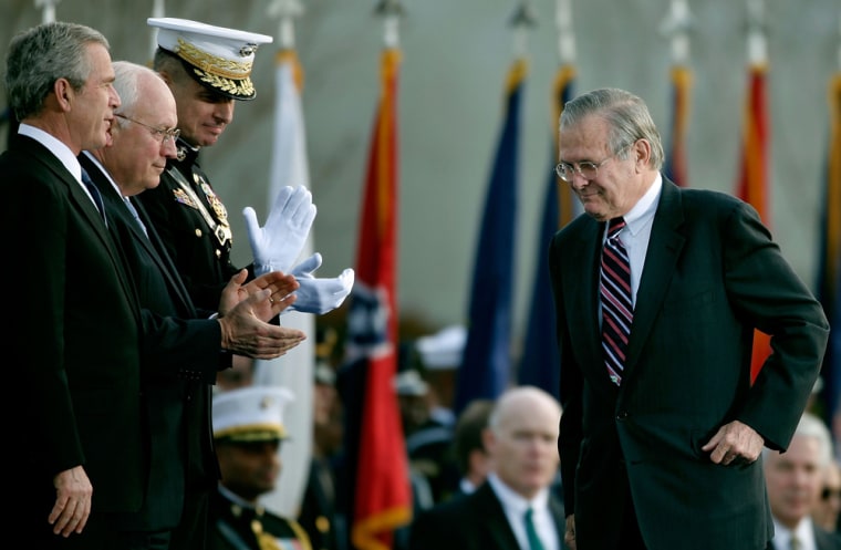 Pentagon Holds Departure Ceremony For Rumsfeld